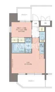 1LDKの間取り画像