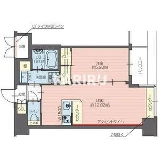 プレジオ長田【8階】の間取り