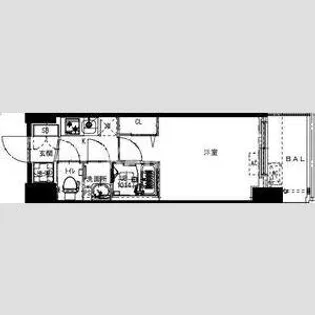 Alivis福島海老江【2階】の間取り