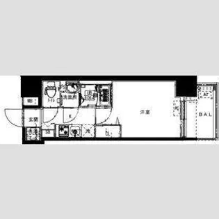 Alivis福島海老江【6階】の間取り