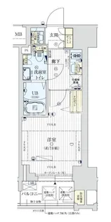ワールドアイ大阪城イーストアドバンス【7階】の間取り