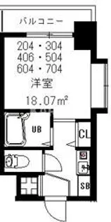 ブルグリンコート天王寺北【207号室】の間取り