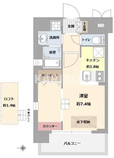 レオンコンフォート新梅田【2階】の間取り