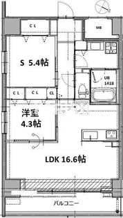 Vesta京町堀【603号室】の間取り