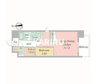 セレニテフラン谷町四丁目【7階】の間取り