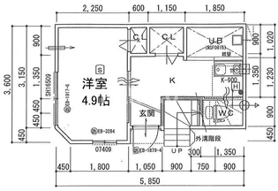 シェスム野江【1階】の間取り