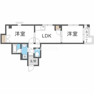 アトレーユ深江【5階】の間取り