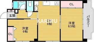 ツダフラット【3階】の間取り