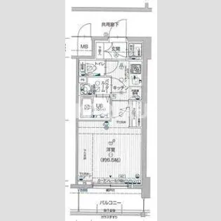 エスプレイス大阪城SOUTH【6階】の間取り