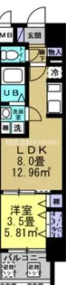 1LDKの間取り画像