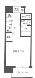 1Kの間取り画像