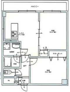 ウィンドヒル守口【4階】の間取り