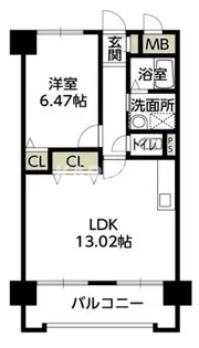 リベラルパレス城東A棟【9階】の間取り