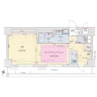 ララプレイスザ京橋ステラ【706号室】の間取り