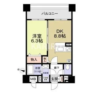 リヴェール楠根【2階】の間取り