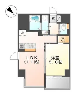 エイチ・ツーオー今里東【1階】の間取り