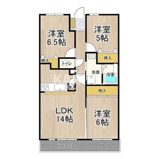 ヴェルデュール・カー【103号室】の間取り