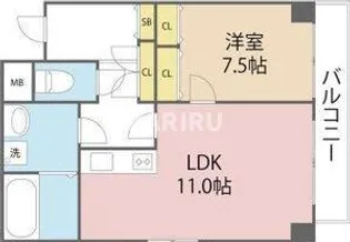 フェルティー・シャトー緑橋【6階】の間取り