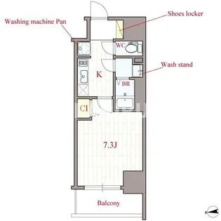 プリムール新深江【9階】の間取り
