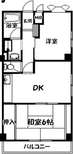 エムズコート関目【6階】の間取り