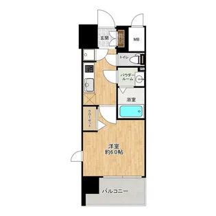 レジュールアッシュ都島ブリーゼ【7階】の間取り