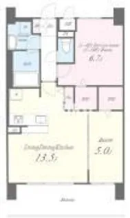 ディエスベアティ久宝寺口【1002号室】の間取り