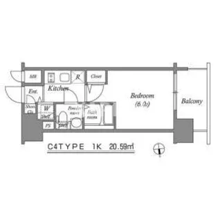 エスリード京橋桜ノ宮公園【11階】の間取り
