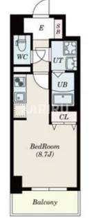 エストゥルースプラスサウス大阪【9階】の間取り
