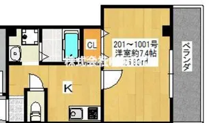 ヴィラナリー放出【2階】の間取り