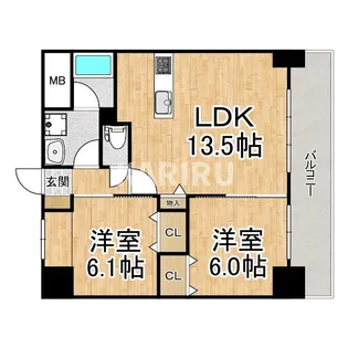 エルシェ柳本【3階】の間取り