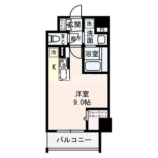 ラルーチェ北梅田【605号室】の間取り