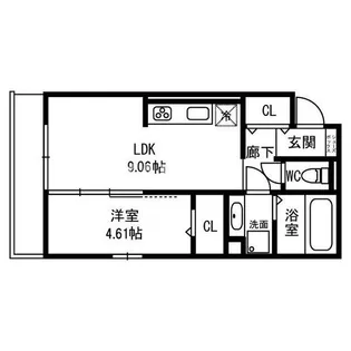 プルミエール蒲生【1階】の間取り