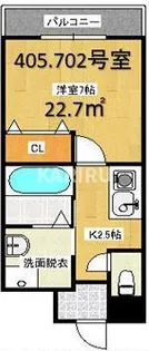 パーラム淡路【7階】の間取り