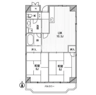 日宝ライフ放出西【6階】の間取り