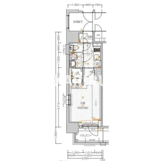 エスリード大阪グランフォート【6階】の間取り