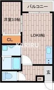 グランイニシオ都島【4階】の間取り