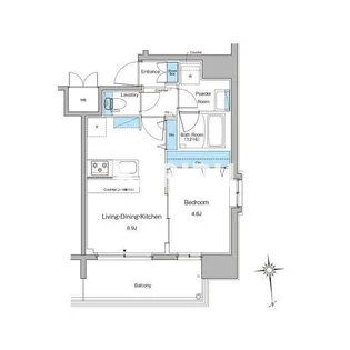 ルフォンプログレ南森町【5階】の間取り