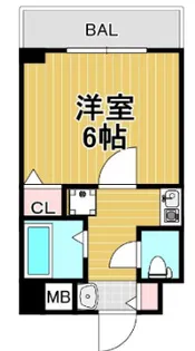 キャッスルプラザ壱番館【2階】の間取り