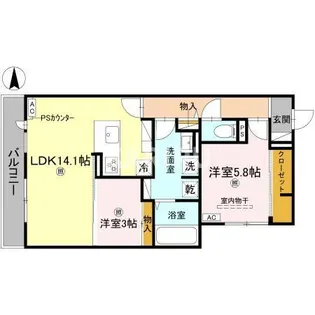 Clashist新森【3階】の間取り