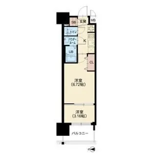 AELL OSAKA EAST【6階】の間取り