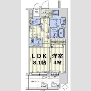 スワンズシティ大阪城NORTH【9階】の間取り