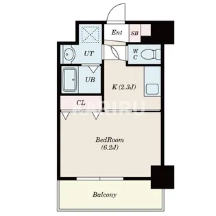 セゾンラトゥール新今里 【3階】の間取り