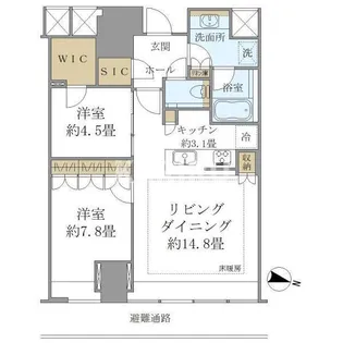 Brillia Tower堂島【19階】の間取り