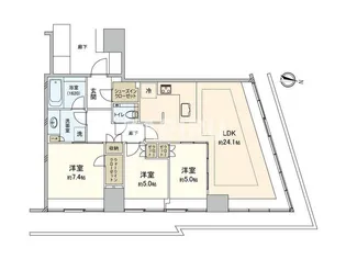 Brillia Tower堂島【23階】の間取り