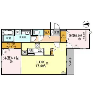 スペチアーレ巽中 B棟【1階】の間取り