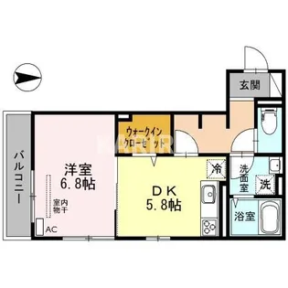 ソルプレーザ玉造【1階】の間取り