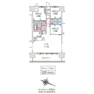 スプランディッド梅田グランノース【4階】の間取り