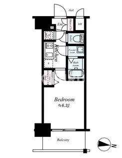 エスリード京橋グランツ【7階】の間取り
