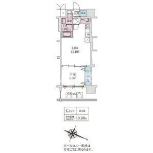 スプランディッド梅田グランノース【5階】の間取り