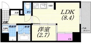 ナットレジデンス都島本通【202号室】の間取り